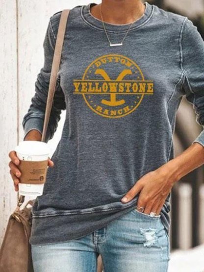 Women's Yellowstone Dutton Ranch Sweatshirt-xinru shop