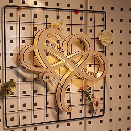 Mother's Day Gift Personalized Decor LED Wooden Engraved Name Wall Night Light-xinru