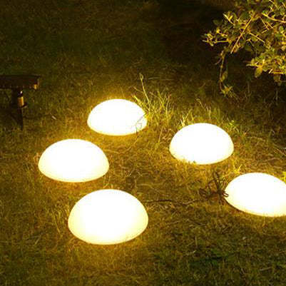 Solar 5 Half Ball LED Outdoor Garden Decorative Lawn Plug Light-xinru