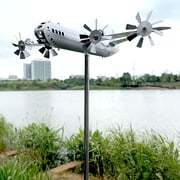 Super Fortress Aircraft Wind Spinner Metal Windmill Wind Energy-xinru