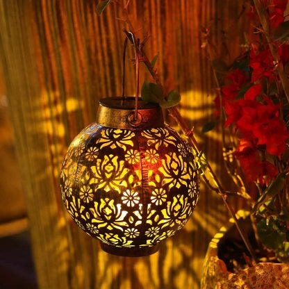Hollowed-Out Solar Hanging Lantern-xinru shop