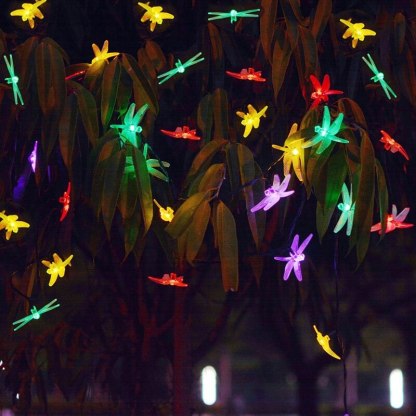 Outdoor Solar Dragonfly Waterproof LED Lights Festival Party Decoration-xinru