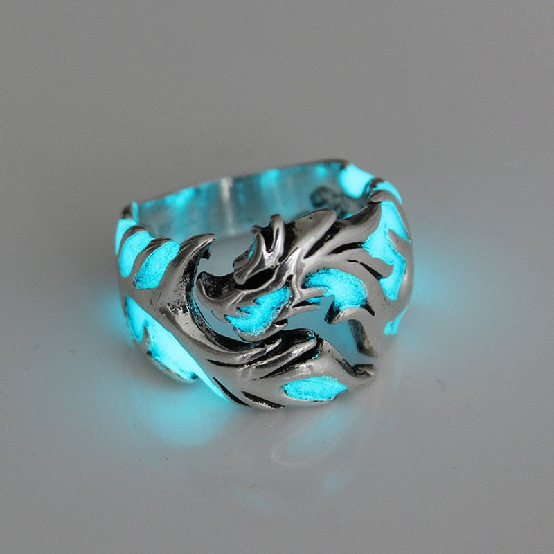 Hypoallergenic Luminous Dragon Ring  Favors For Women and Men-xinru