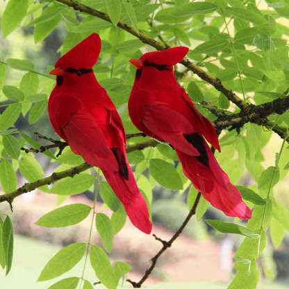 Artificial Fake Parrot Feather Bird Parrot Garden Home Decor Yard Lawn Ornament-xinru
