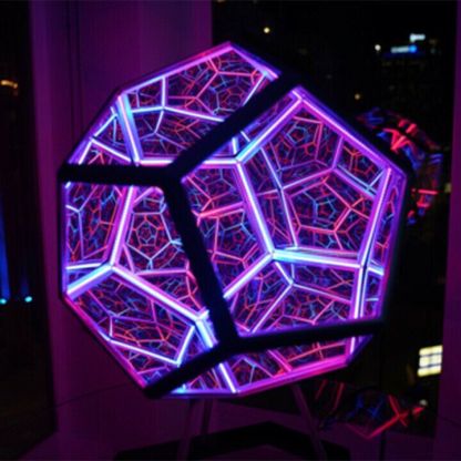 Infinite Dodecahedron Color Art Light-xinru