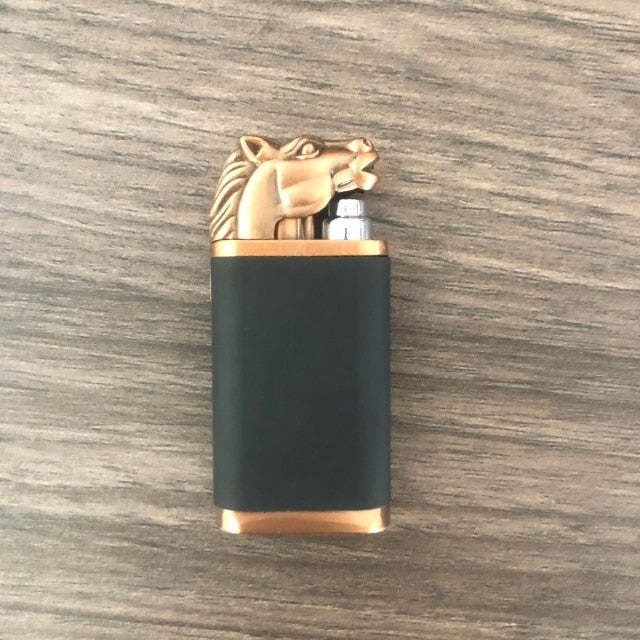 Creative Metal Double Flame Windproof Jet Turbine Men's Lighter-xinru