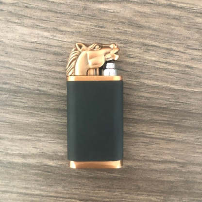 Creative Metal Double Flame Windproof Jet Turbine Men's Lighter-xinru