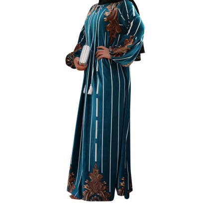 Velvet Robe Dress Ramadan Gift-xinru