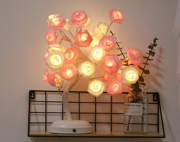 Romantic soft light rose lamp-xinru shop