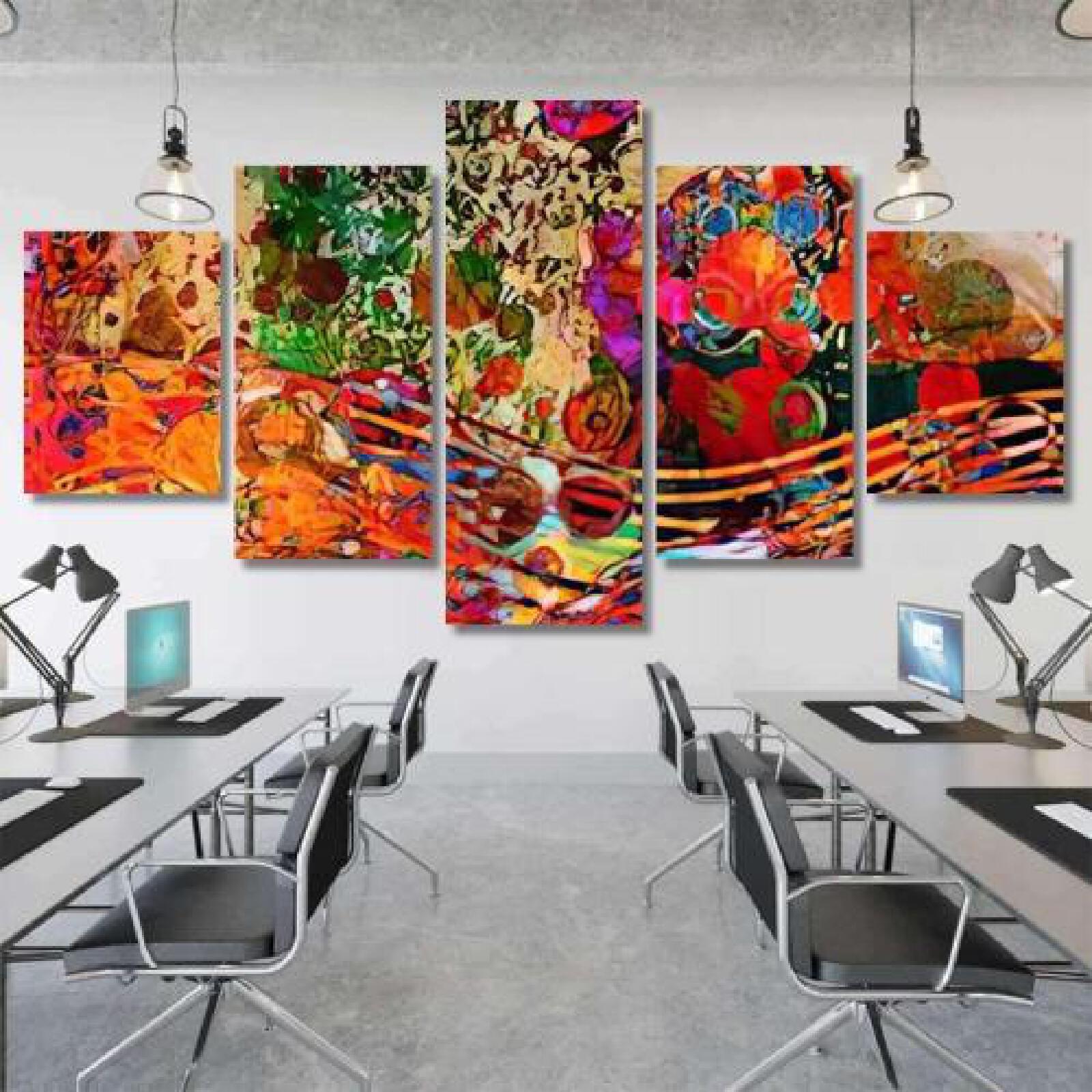 Art Abstract Colorful Rainbow Pattern-xinru shop