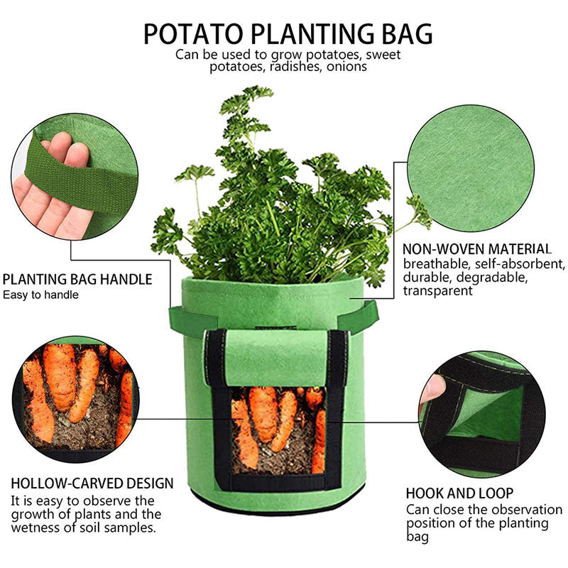 Growing Blue With Flip Lid And Handle For Potato Vegetable Plants-xinru