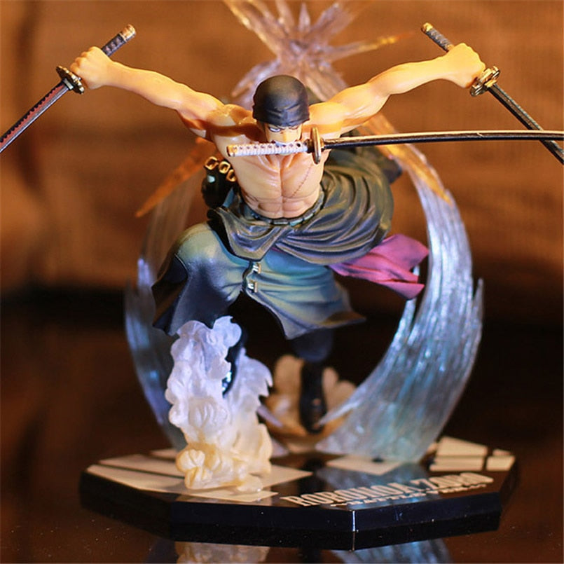 One Piece Figures Luffy With Red Shawl Cool Poseture PVC Figurine Toys-xinru