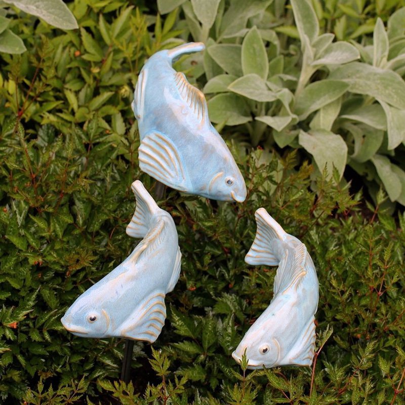 Garden Decoration Swimming Koi Resin Statue-xinru