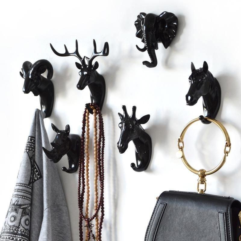 Home Decoration Nordic Multifunctional Deer Head Animal Free Punch Hook-xinru
