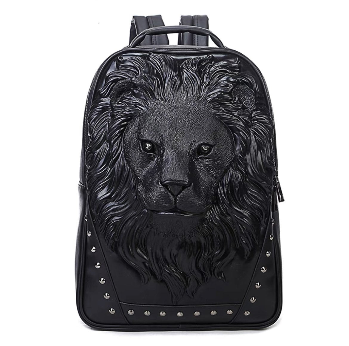 3D Lion King of the Jungle Leather Backpack-xinru shop