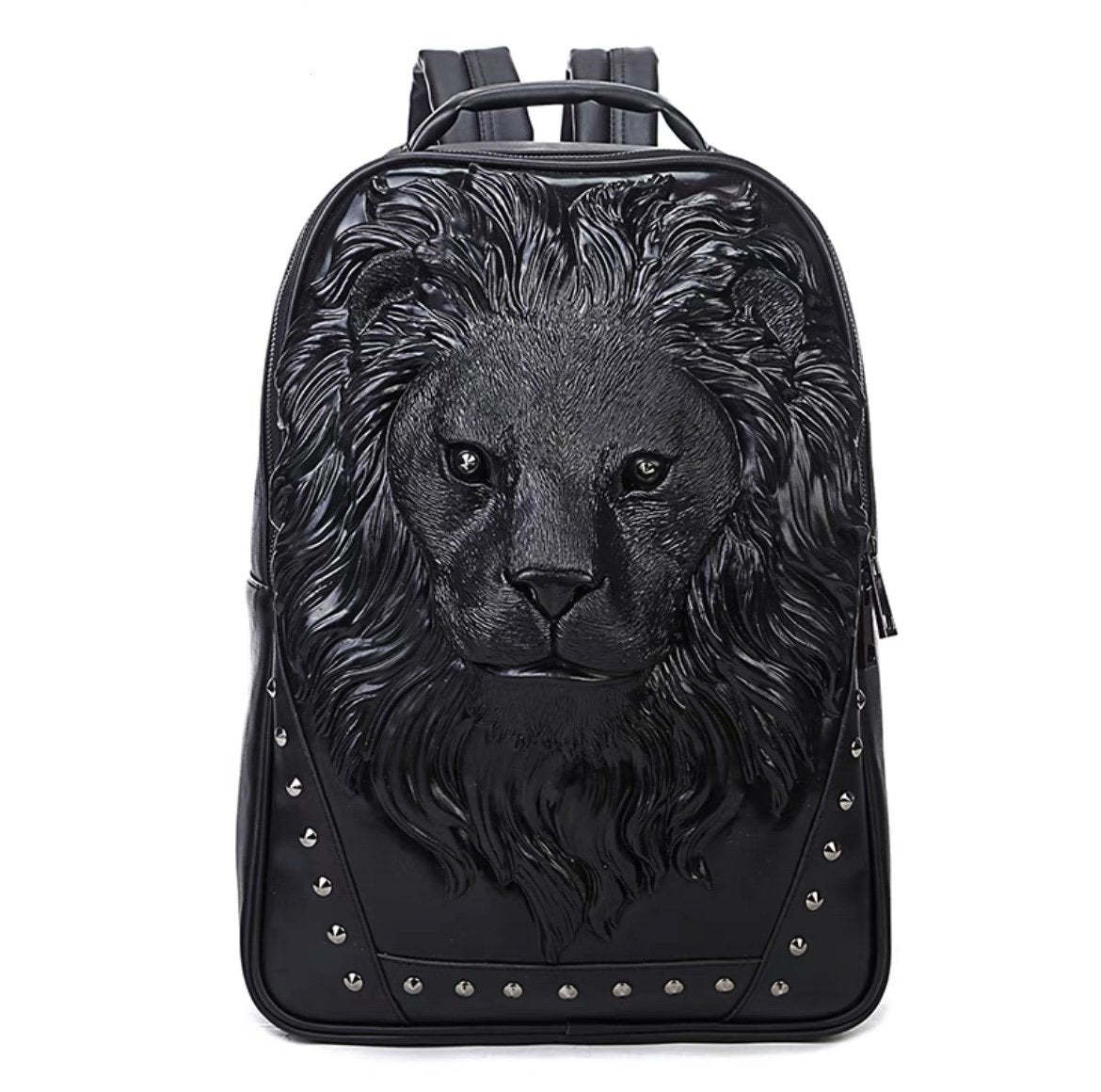 3D Lion King of the Jungle Leather Backpack-xinru shop