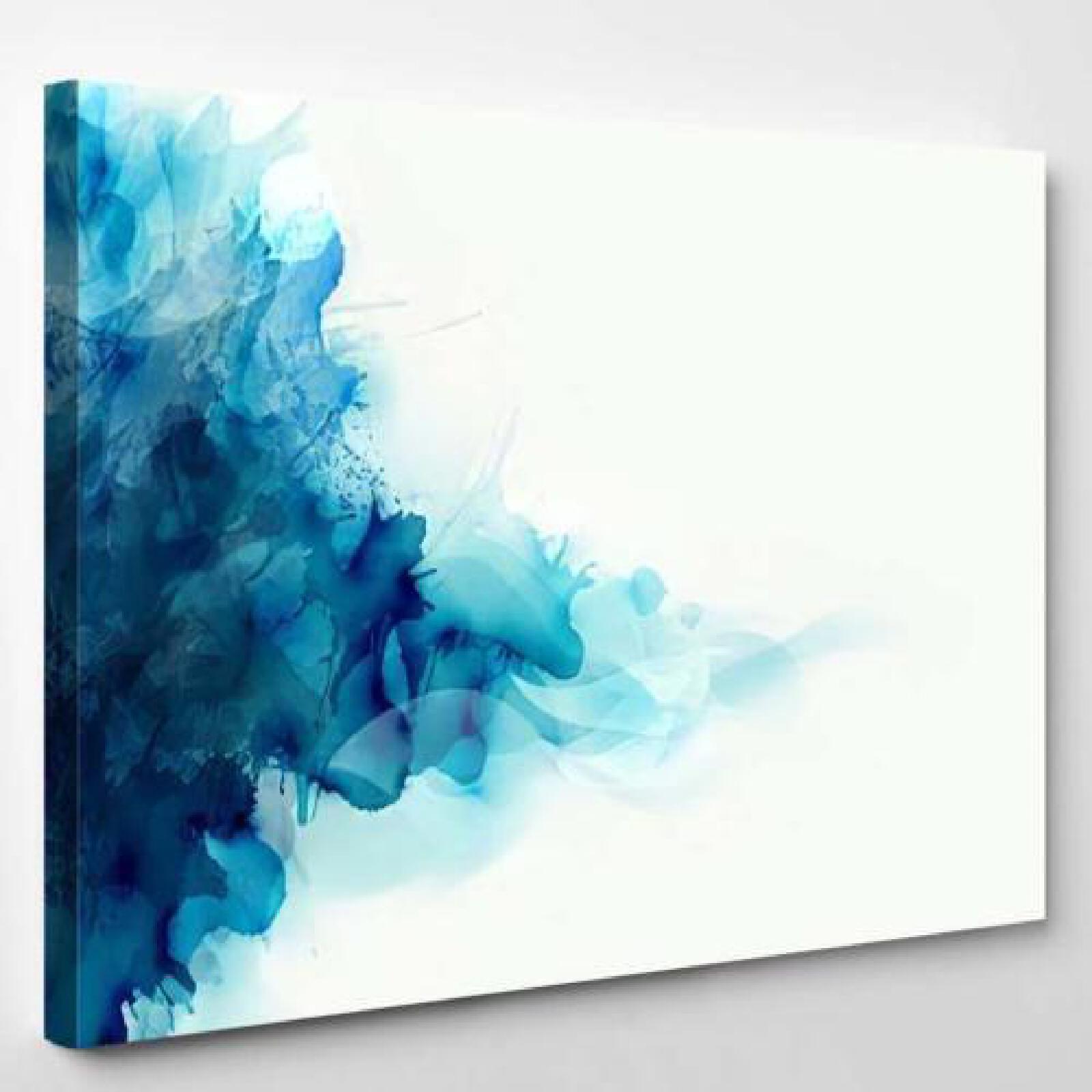 Blue Watercolor Big Blot Spread Light-xinru shop