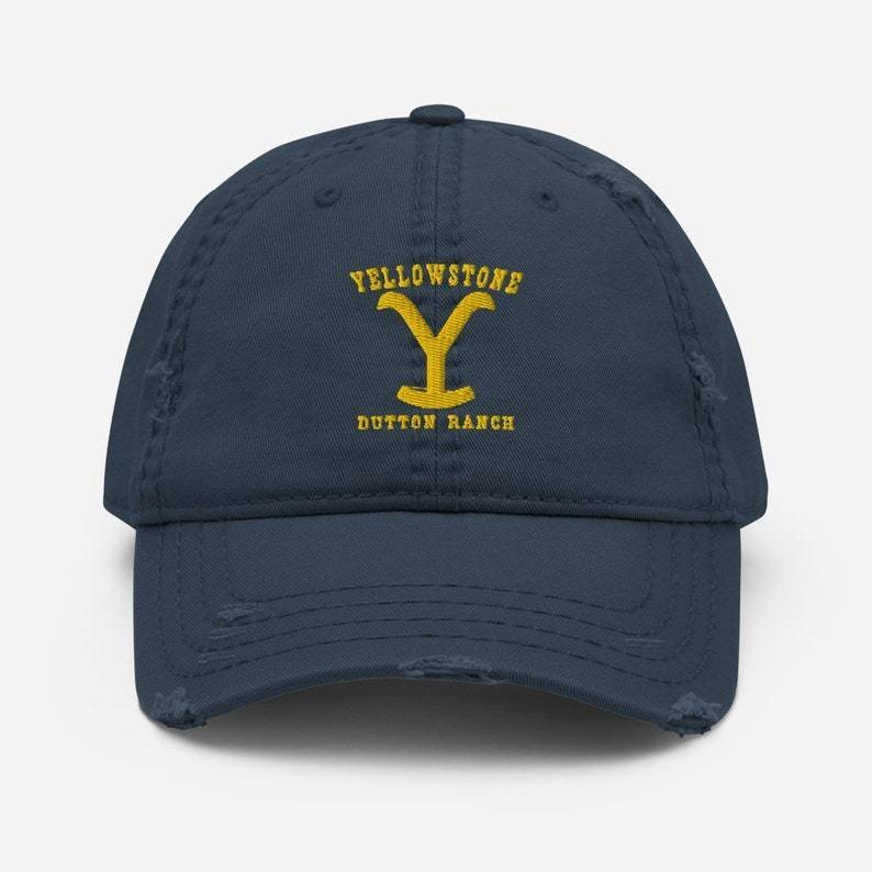 Yellowstone Dutton Ranch Y logo Distressed Hat Cap - Dutton Ranch - Yellowstone TV Show-xinru shop