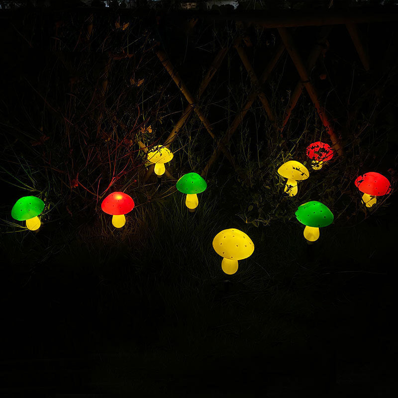 Solar Waterproof Mushroom Shaped String Lights Lawn Decorative-xinru