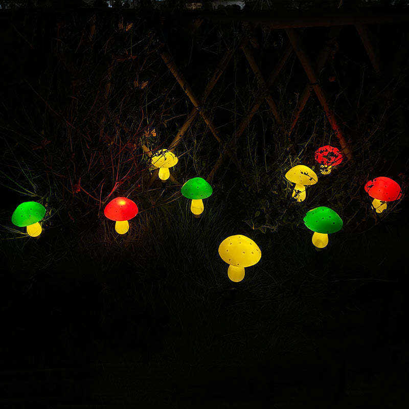 Solar Waterproof Mushroom Shaped String Lights Lawn Decorative-xinru