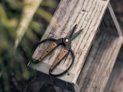 Barebones Living Walnut Garden Scissors-xinru shop