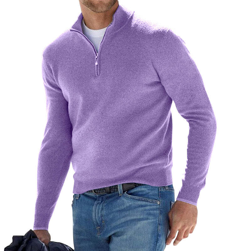 Men's Cashmere Zipper Sweater-xinru