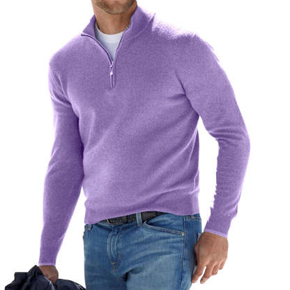 Men's Cashmere Zipper Sweater-xinru