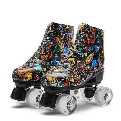 Colorful Graffiti Roller Skates-xinru shop