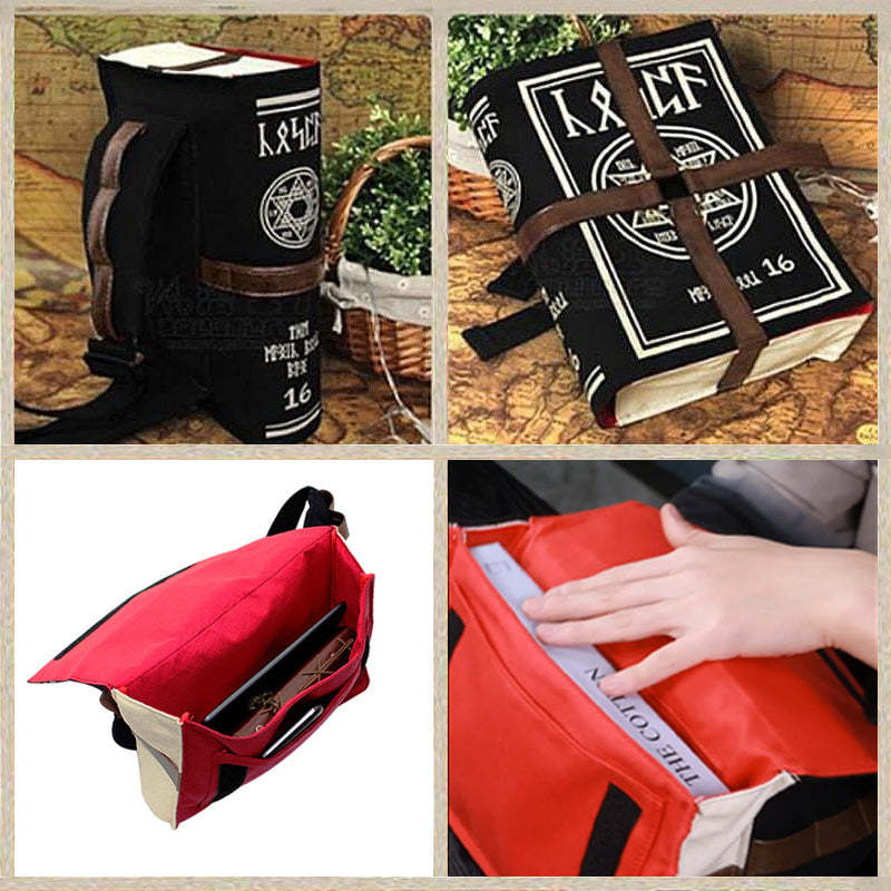 Gothic Magical Spell Book Messenger Crossbody Bag-xinru