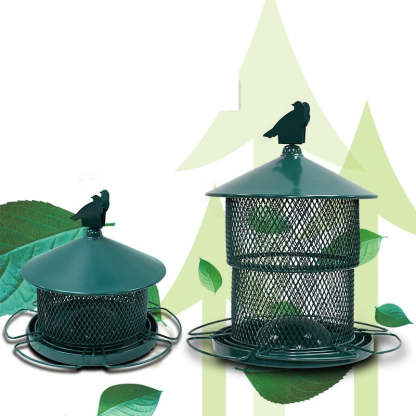 Retractable Metal Large Wild Bird Feeder For Outdoor Hanging-xinru