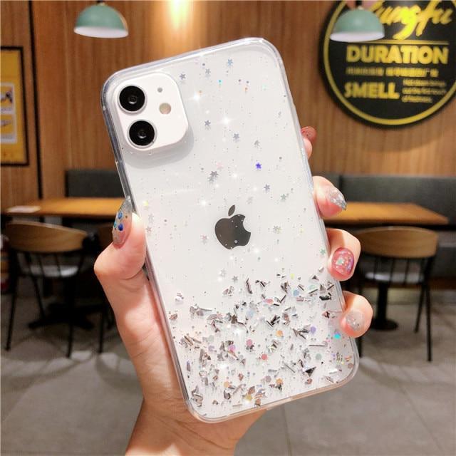 Colorful Glitter Plain Case-xinru