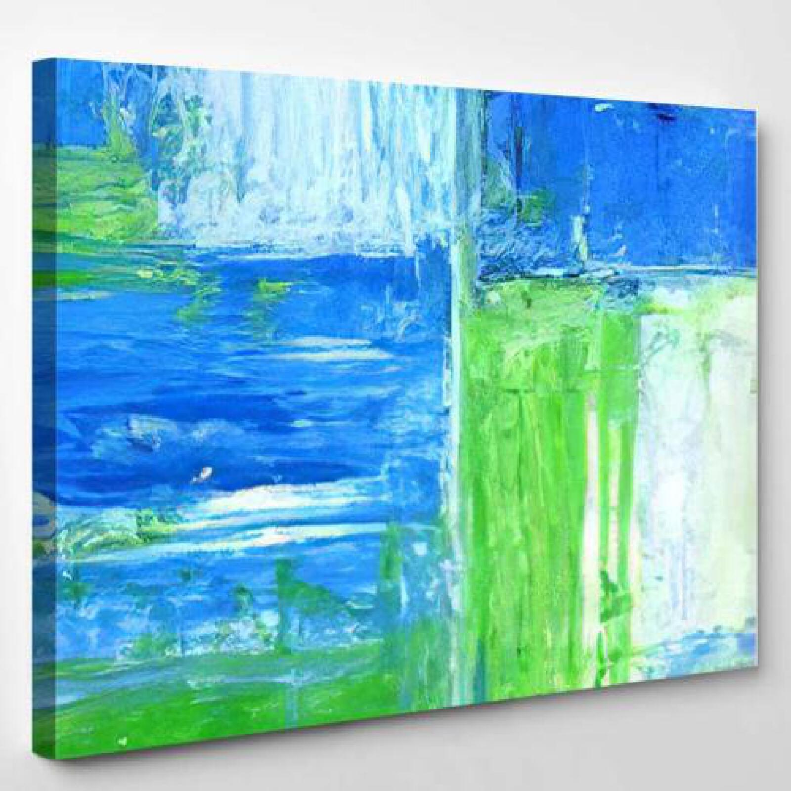 Blue Green Abstract Art-xinru shop
