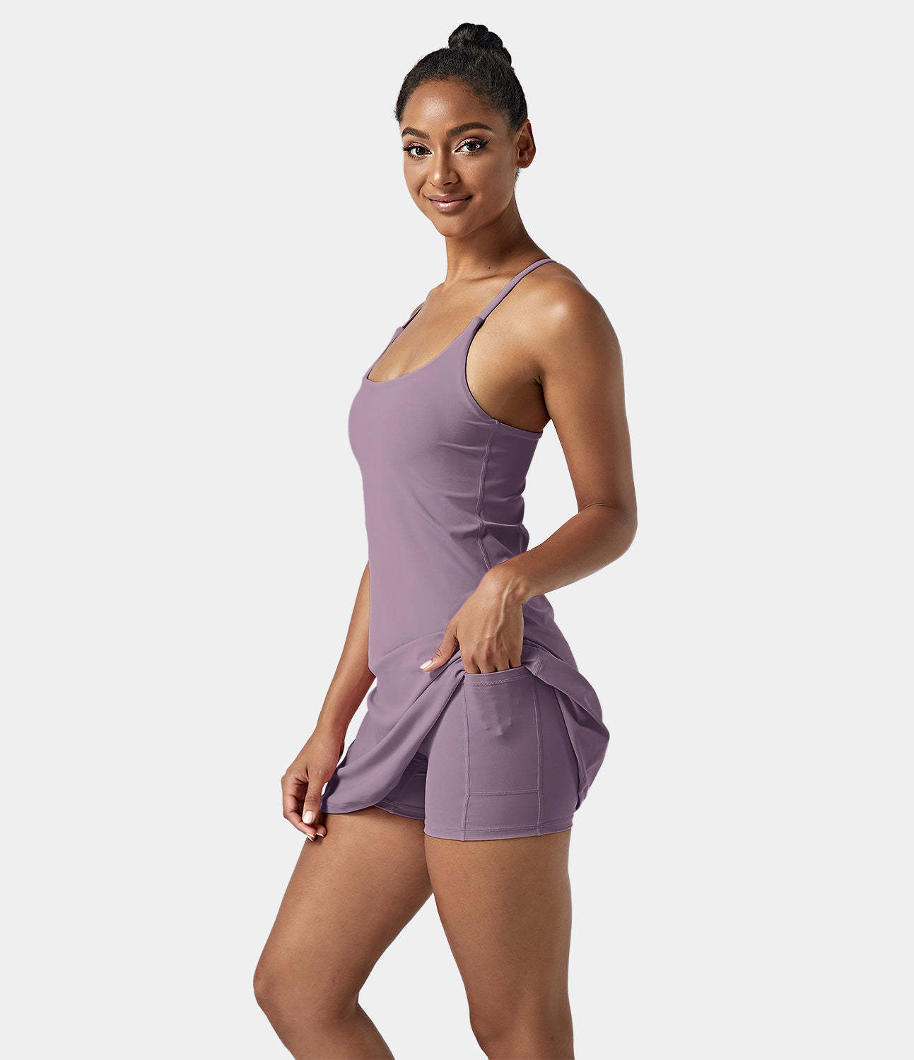 Women's Exercise Workout Dress With Phone Pocket-xinru shop