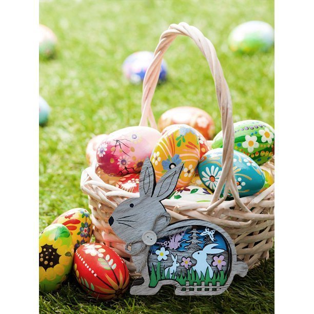 Easter Bunny Wooden Crafts-xinru