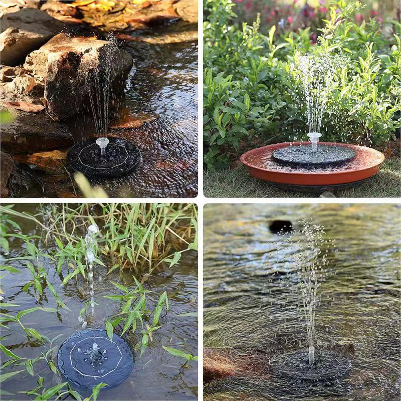 Upgraded Solar Powered LED Bird Fountain Kit Integrated Nozzle-xinru
