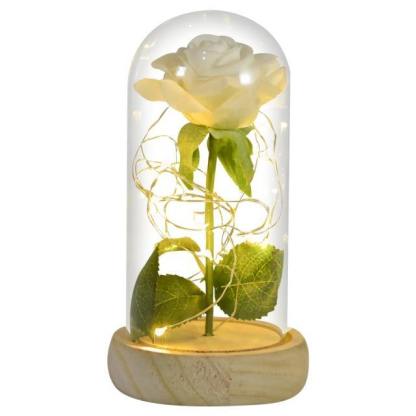 Colorful LED Crystal Glass Rose Lantern-xinru