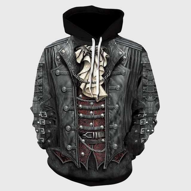Man's Victorian Steampunk Jacket Hoodie-xinru