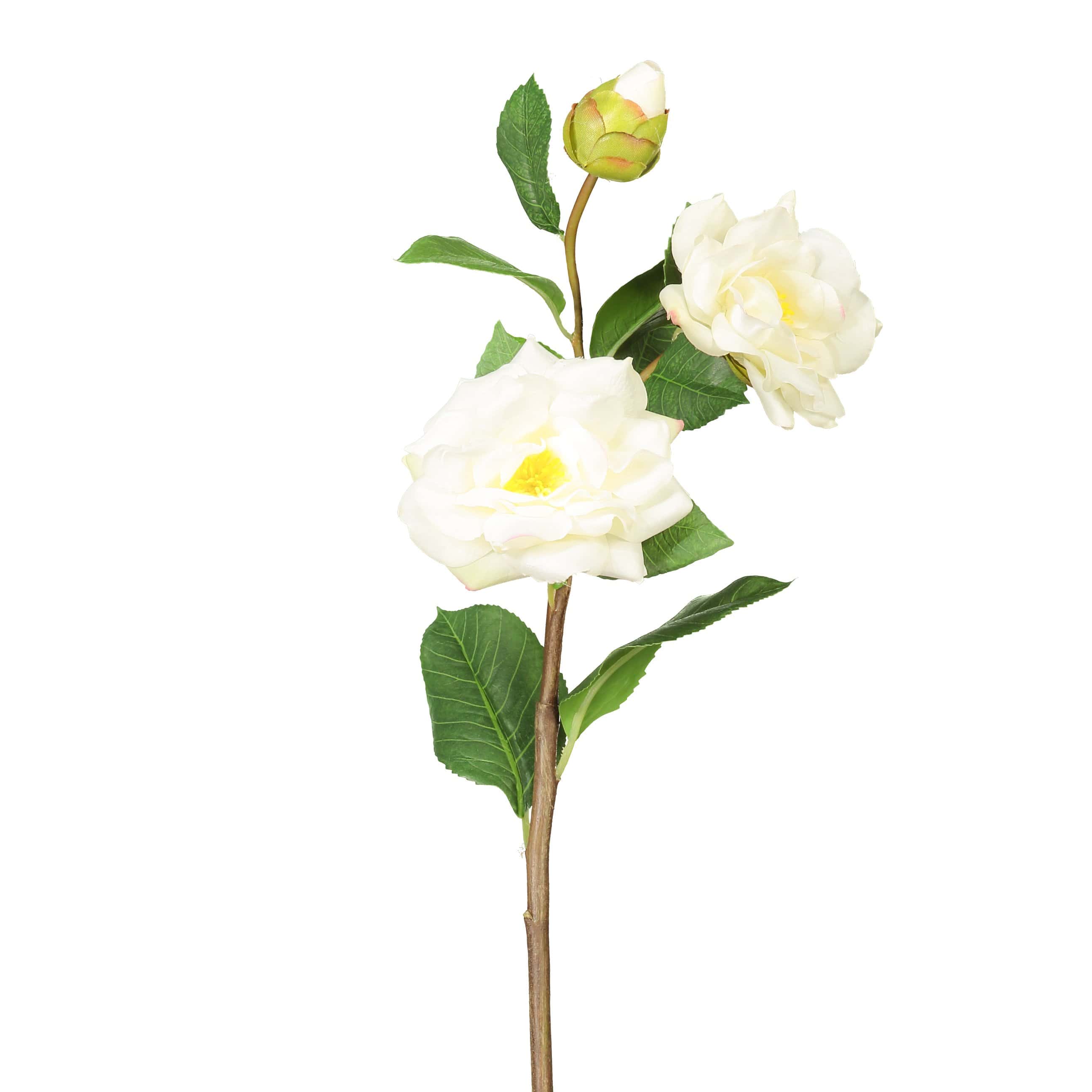 White Camellia Spray 21.5"-xinru shop