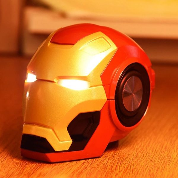 Iron Man Helmet Bluetooth Speaker with Light Up LED-xinru