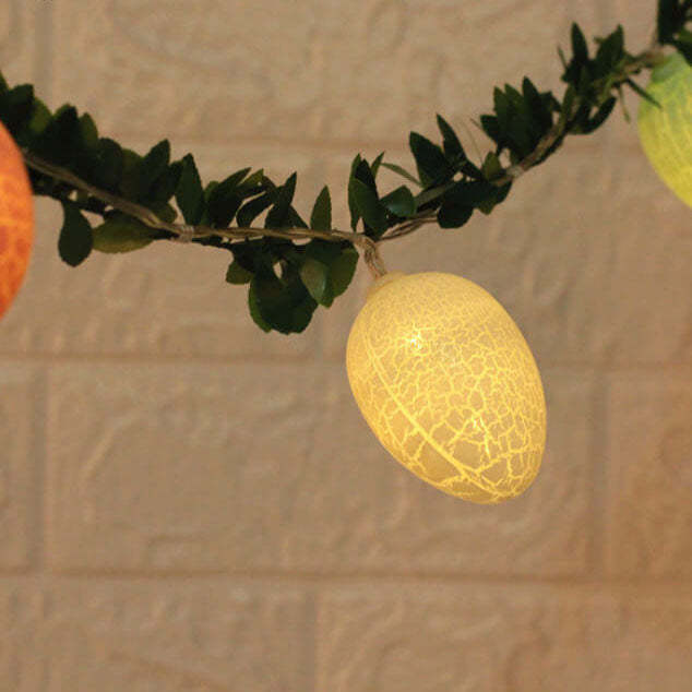 Easter Cracked Egg Rattan  String LED Decorative String Lights-xinru