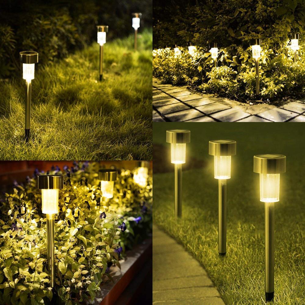 Waterproof Cool White Outdoor Solar Powered Patio Stake Lights-xinru