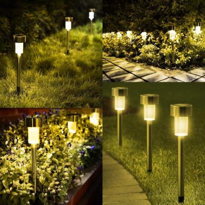 Waterproof Cool White Outdoor Solar Powered Patio Stake Lights-xinru