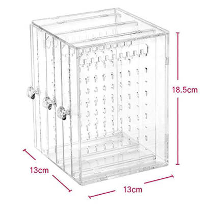 Multifunctional Large Capacity Transparent Jewelry Box Dustproof Display Stand-xinru