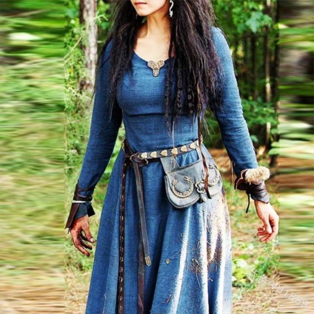 Renaissance Viking Long Sleeve Dress-xinru