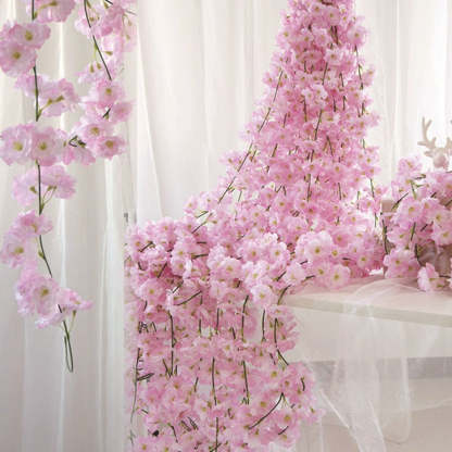 5PCS  Artificial Flower Cherry Blossom Branch Spring Garland For Party Wedding Decoration-xinru