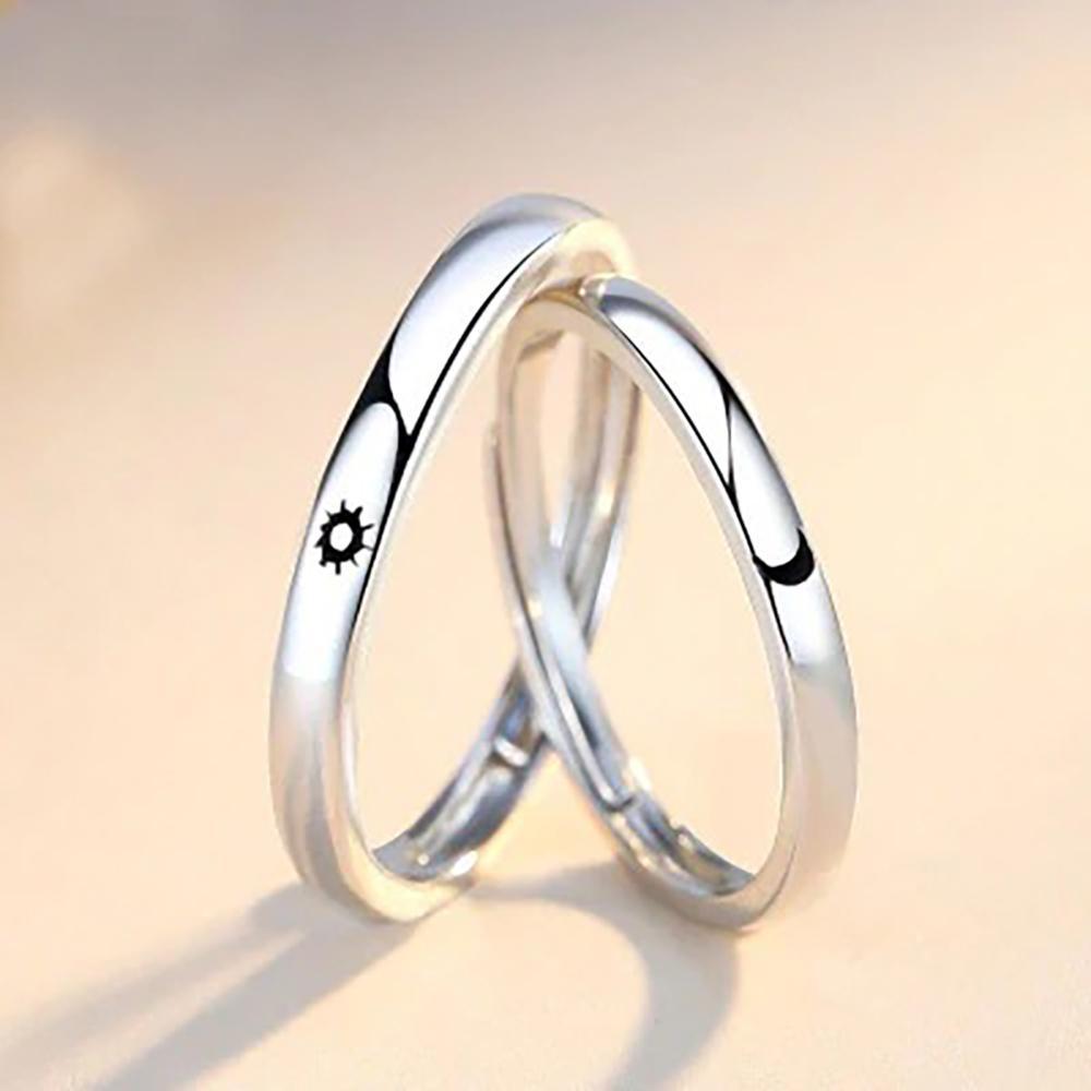 Adjustable Sun And Moon Promise Ring-xinru