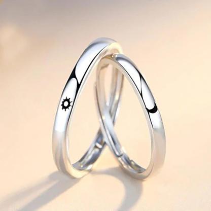 Adjustable Sun And Moon Promise Ring-xinru