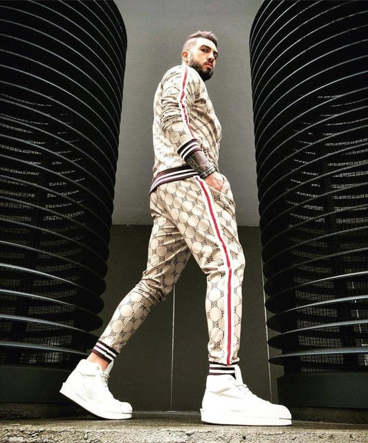 Stylish Guardsmen Matching Plaid Set Track Suits-xinru