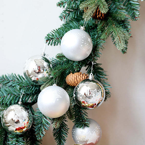 Star Christmas Ball Ornament, Set of 6-xinru shop