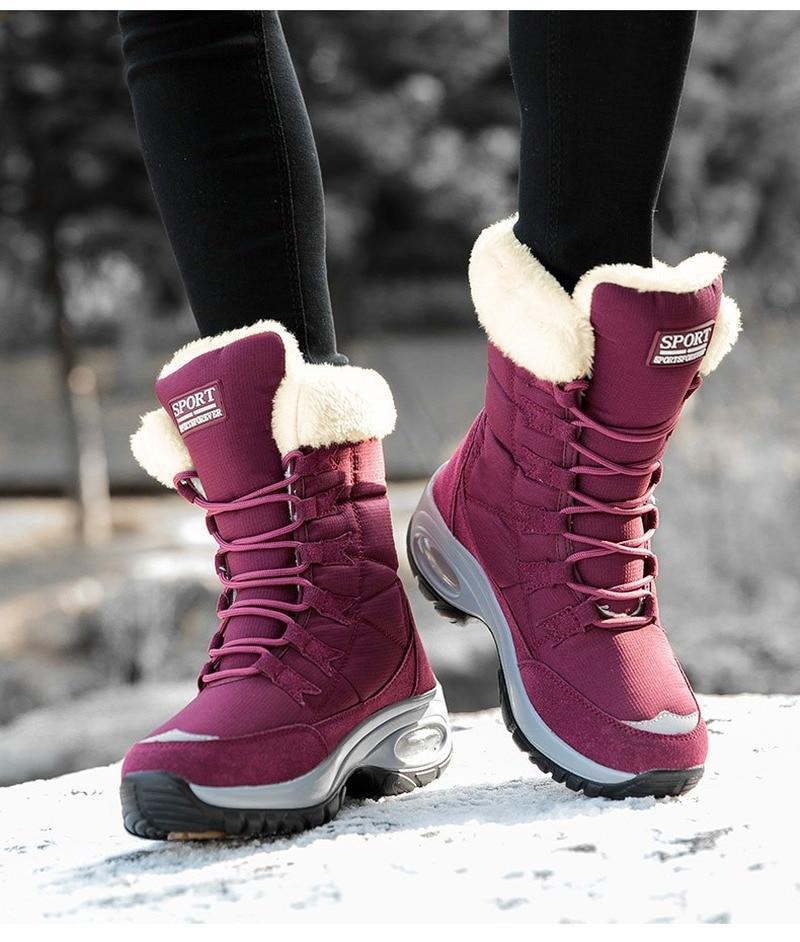 Winter Women Warm Mid-Calf Snow Boots-xinru shop
